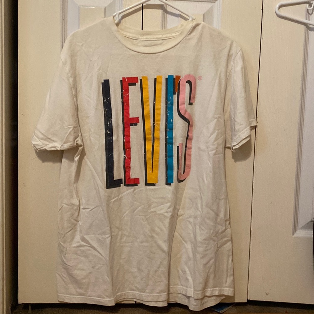 Levi’s Men’s Short Sleeve Graphic Tee T-Shirt Multicolored Letters